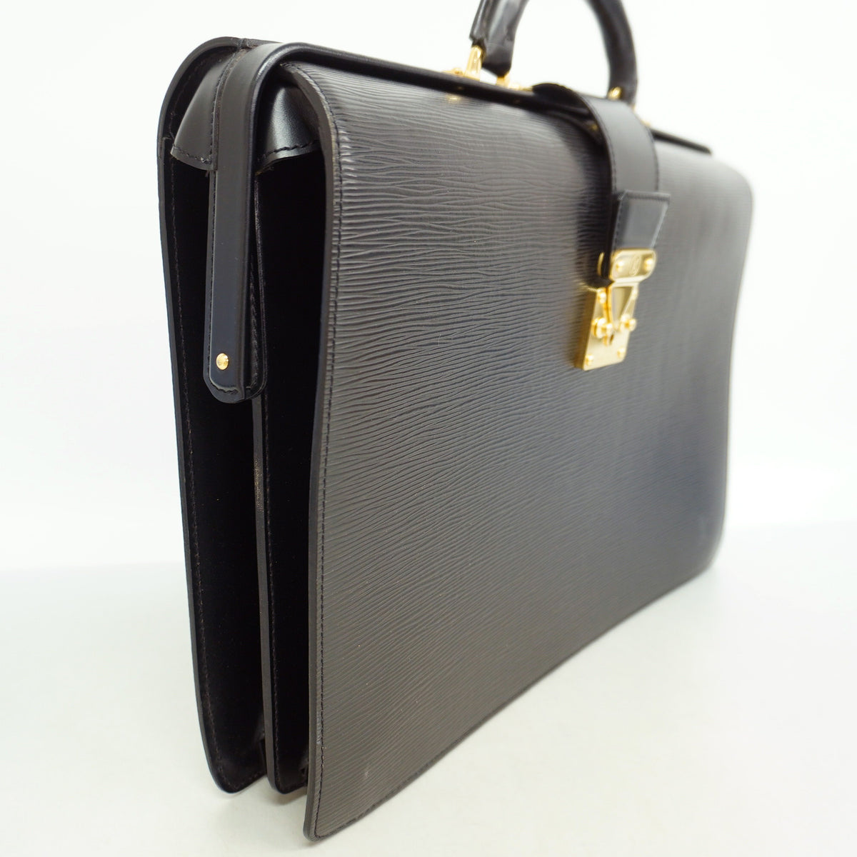 【6ia0660-k】ルイヴィトン ビジネスバッグ エピ セルヴィエットフェルモワール M54352 ノワール【中古】メンズ