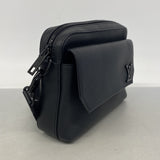 【6ia0664】ルイヴィトン ショルダーバッグ LVアエログラム ファストラインメッセンジャー M22482 ブラック【中古】メンズ