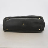 【6ia0680-h】シャネル トートバッグ カメリア ラムスキン ブラック シャンパンゴールド金具【中古】レディース