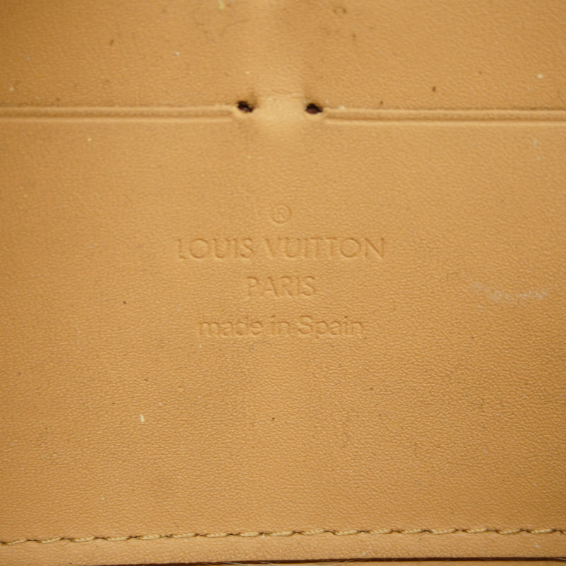 【6ia0690-k】ルイヴィトン 長財布 ヴェルニ ジッピーウォレット M91470 ノワゼット【中古】レディース