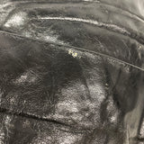 【6ia0703】シャネル ショルダーバッグ Wチェーン レザー ブラック シルバー金具【中古】レディース