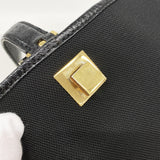 【6ia0712】サルヴァトーレフェラガモ トートバッグ ナイロン ブラック ゴールド金具【中古】レディース