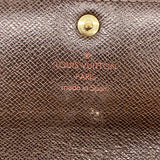 【6ia0720】ルイヴィトン 長財布 ダミエ ポシェットポルトモネクレディ N61725 エベヌ【中古】レディース