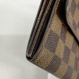 【6ia0720】ルイヴィトン 長財布 ダミエ ポシェットポルトモネクレディ N61725 エベヌ【中古】レディース