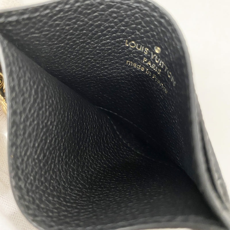 【6ia0721】ルイヴィトン カードケース モノグラム・アンプラント ポルトカルトLVチャーム M82132 ノワール【中古】レディース