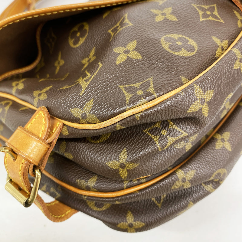 【6ia0735】ルイヴィトン ショルダーバッグ モノグラム ソミュール30 M42256 ブラウン【中古】レディース