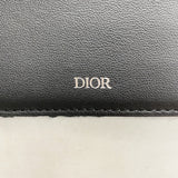 【6ia0740】クリスチャンディオール マネークリップ オブリーク キャンバス ブラック シルバー金具【中古】メンズ