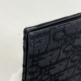 【6ia0740】クリスチャンディオール マネークリップ オブリーク キャンバス ブラック シルバー金具【中古】メンズ