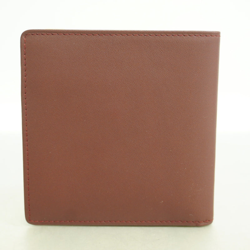 【6ia0750】カルティエ 財布 マスト レザー ボルドー ゴールド金具【中古】メンズ