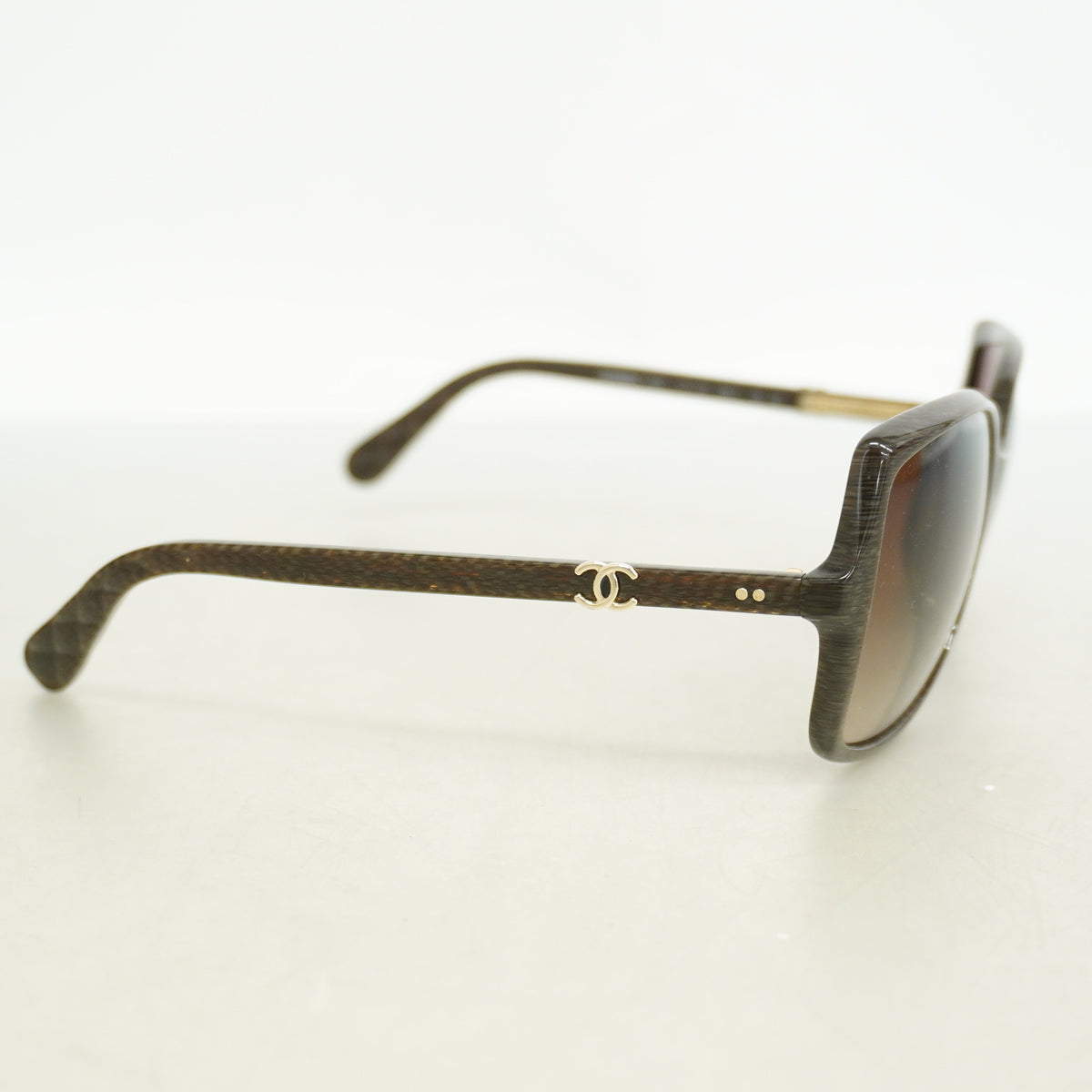【6ia0764】シャネル サングラス 5245 プラスチック ブラウン シルバー金具【中古】レディース