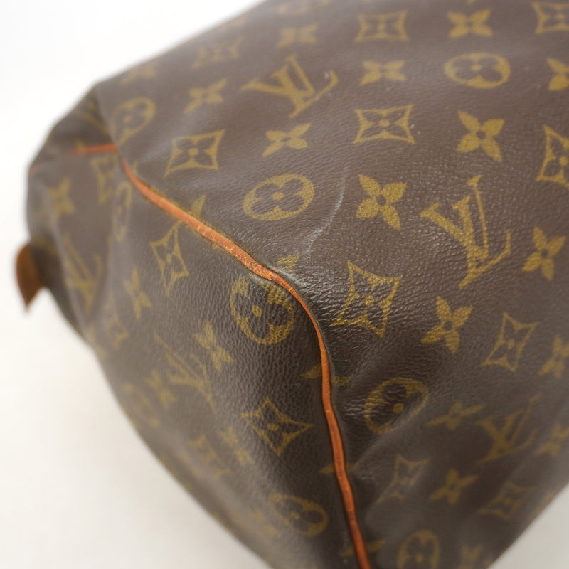 【6ia0778】ルイヴィトン ハンドバッグ モノグラム スピーディ35 M41107 ブラウン【中古】レディース