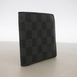 【6ia0780】ルイヴィトン 財布 ダミエ・グラフィット ポルトフォイユマルコ N62664 ブラック グレー【中古】メンズ