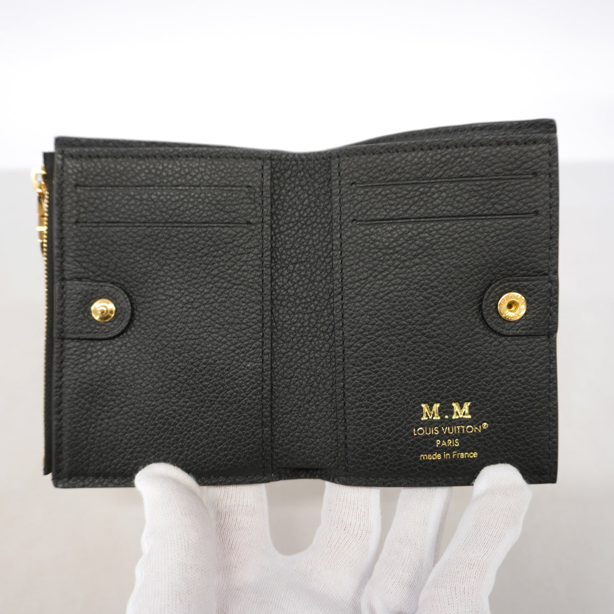 【6ia0781】ルイヴィトン 財布 モノグラム・アンプラント ポルトフォイユリサ M83365 ノワール【中古】レディース