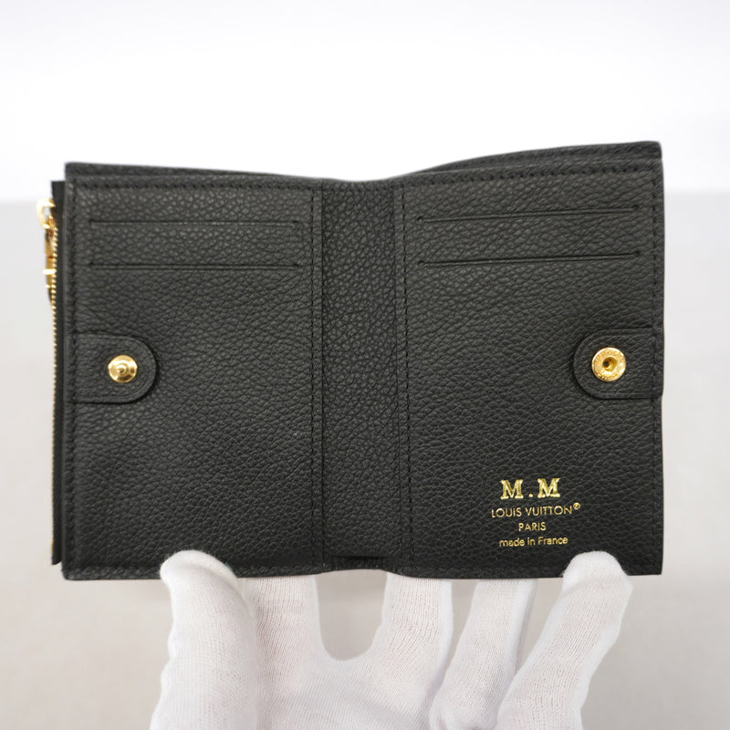 【6ia0781】ルイヴィトン 財布 モノグラム・アンプラント ポルトフォイユリサ M83365 ノワール【中古】レディース