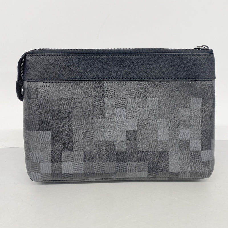 【6ia0796】ルイヴィトン クラッチバッグ ダモフラージュ ポシェットヴォワヤージュスープル M14926 ブラック【中古】メンズ