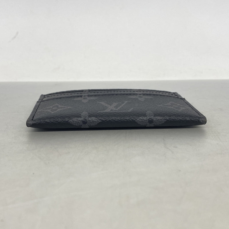 【6ia0799】ルイヴィトン カードケース モノグラム・エクリプス ポルトカルトダブル M62170 ブラック【中古】メンズ