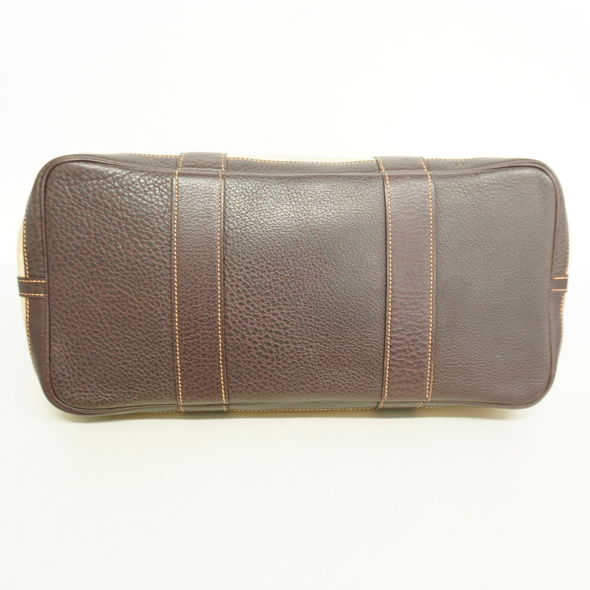 【6ia0809-h】エルメス トートバッグ ガーデンパーティPM トワルアッシュ ブラウン シルバー金具 □F刻印【中古】レディース