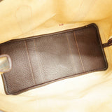【6ia0809-h】エルメス トートバッグ ガーデンパーティPM トワルアッシュ ブラウン シルバー金具 □F刻印【中古】レディース