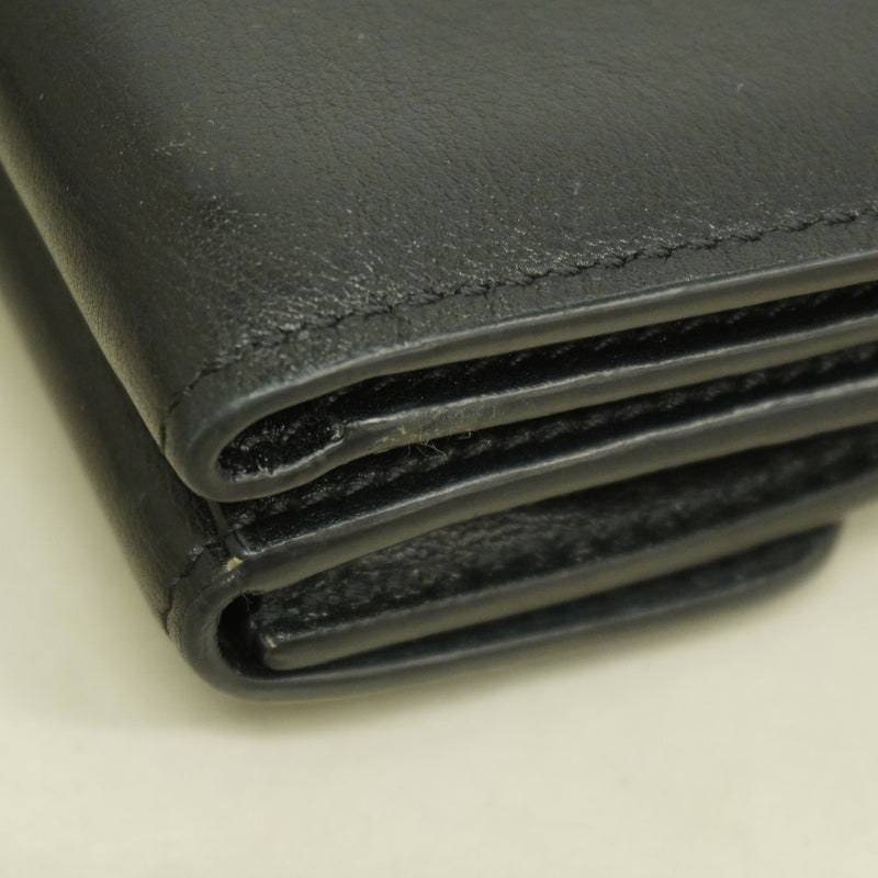 【6ia0826】ルイヴィトン 三つ折り財布 LV ブルーム ミニトリフォールドウォレットLVブルーム M29447 ブラック【中古】レディース