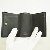 【6ia0826】ルイヴィトン 三つ折り財布 LV ブルーム ミニトリフォールドウォレットLVブルーム M29447 ブラック【中古】レディース