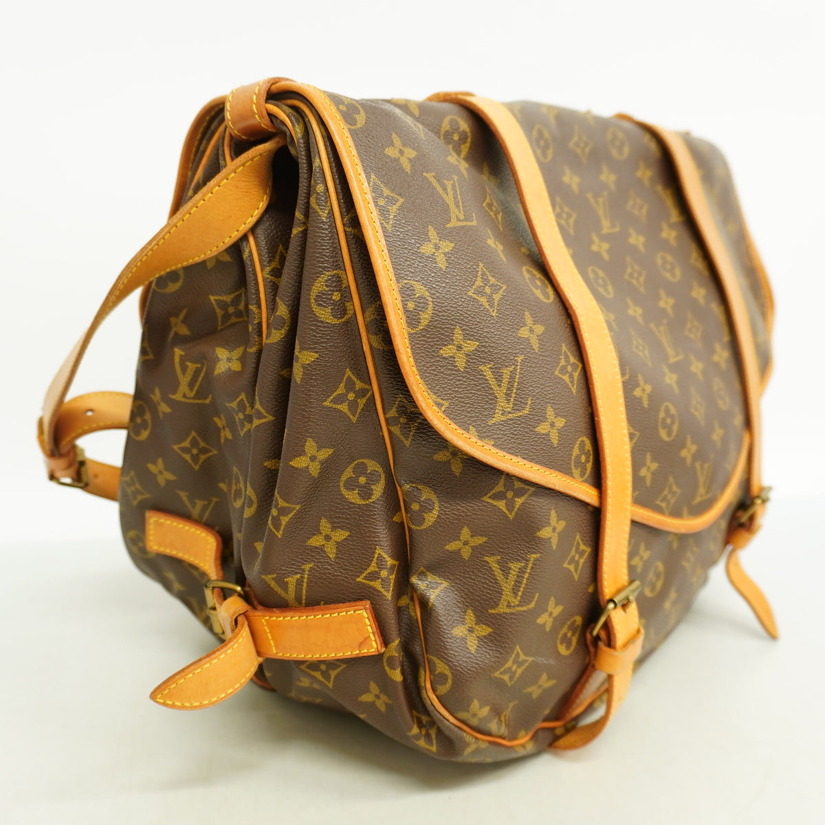 【6ia0828】ルイヴィトン ショルダーバッグ モノグラム ソミュール43 M42252 ブラウン【中古】レディース