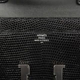 【6ia0844】エルメス ショルダーウォレット コンスタンストゥーゴー リザード ブラック シルバー金具 U刻印【中古】レディース