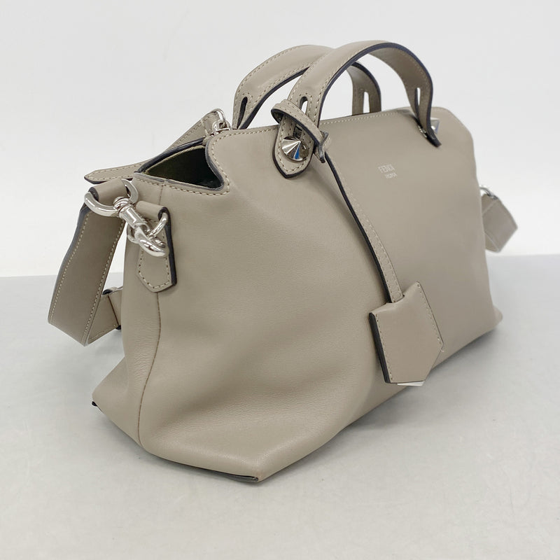 【6ia0849-h】フェンディ ハンドバッグ バイザウェイ レザー ベージュ シルバー金具 2wayバッグ【中古】レディース