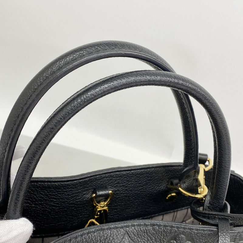 【6ia0851】ルイヴィトン ハンドバッグ モノグラム・アンプラント モンテーニュMM M41048 ノワール 2wayバッグ【中古】レディース