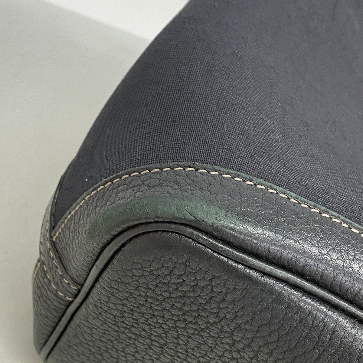 【6ia0865】エルメス トートバッグ ガーデンパーティTPM トワルオフィシエ ブラック シルバー金具 □O刻印【中古】レディース