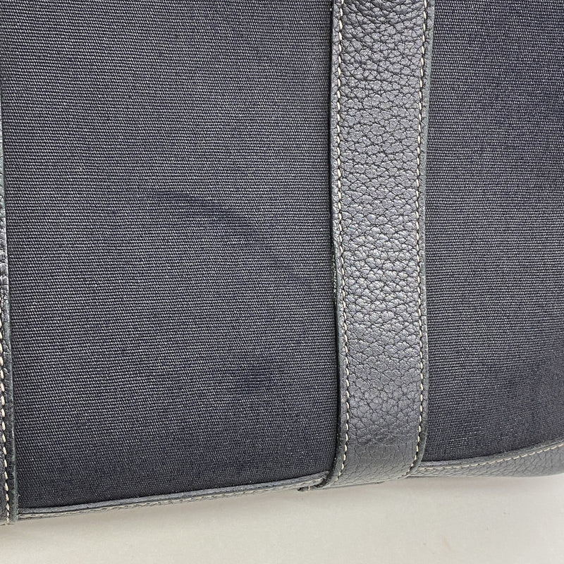 【6ia0865】エルメス トートバッグ ガーデンパーティTPM トワルオフィシエ ブラック シルバー金具 □O刻印【中古】レディース
