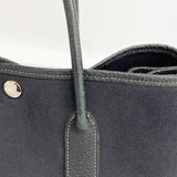 【6ia0865】エルメス トートバッグ ガーデンパーティTPM トワルオフィシエ ブラック シルバー金具 □O刻印【中古】レディース