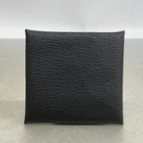 【6ia0866】エルメス コインケース バスティア シェブルミゾル ブラック シルバー金具 G刻印【中古】レディース