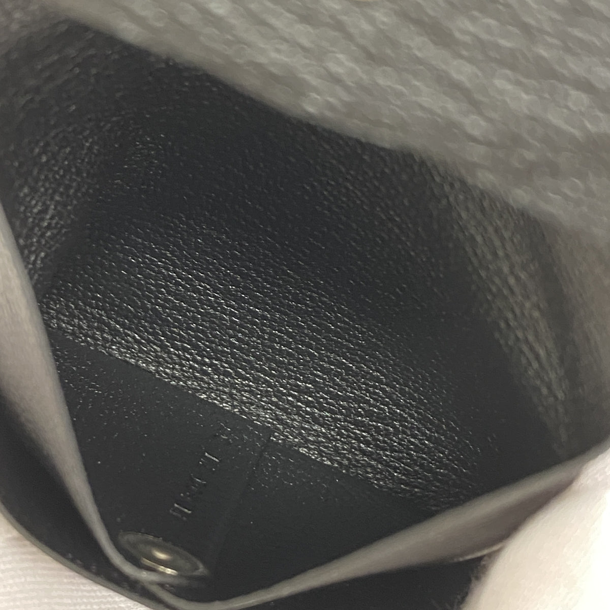 【6ia0866】エルメス コインケース バスティア シェブルミゾル ブラック シルバー金具 G刻印【中古】レディース
