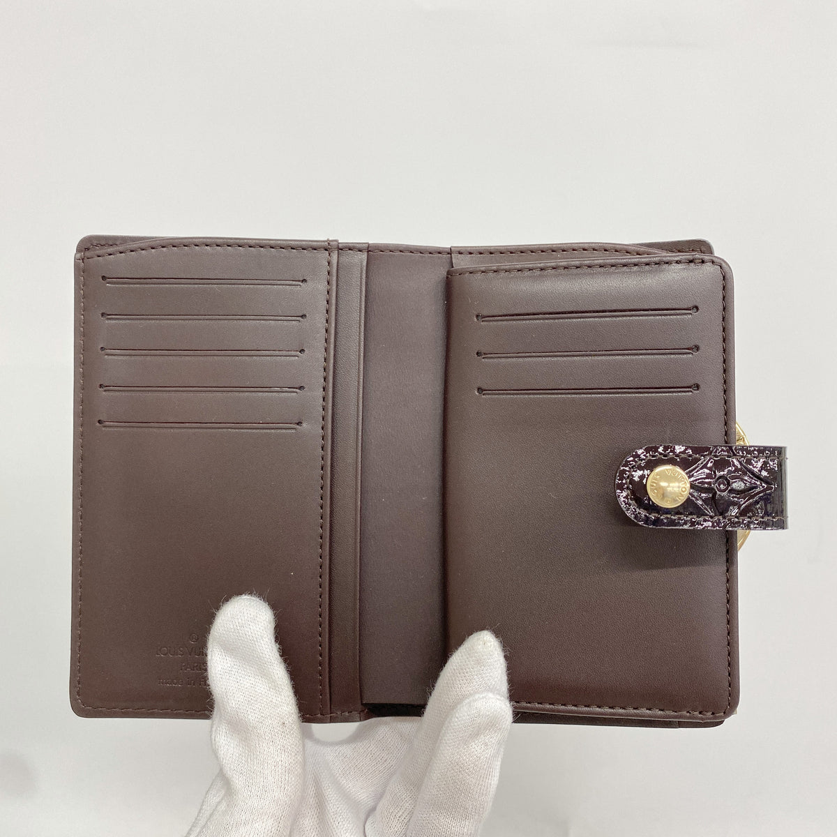 【6ia0871】ルイヴィトン 財布 ヴェルニ ポルトフォイユヴィエノワ M93521 アマラント【中古】レディース