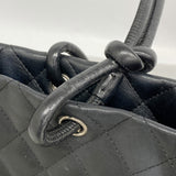 【6ia0876】シャネル トートバッグ カンボン ラムスキン ブラック シルバー金具【中古】レディース