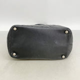 【6ia0876】シャネル トートバッグ カンボン ラムスキン ブラック シルバー金具【中古】レディース