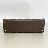【6ia0877】シャネル トートバッグ ワイルドステッチ レザー ブラウン ゴールド金具【中古】レディース
