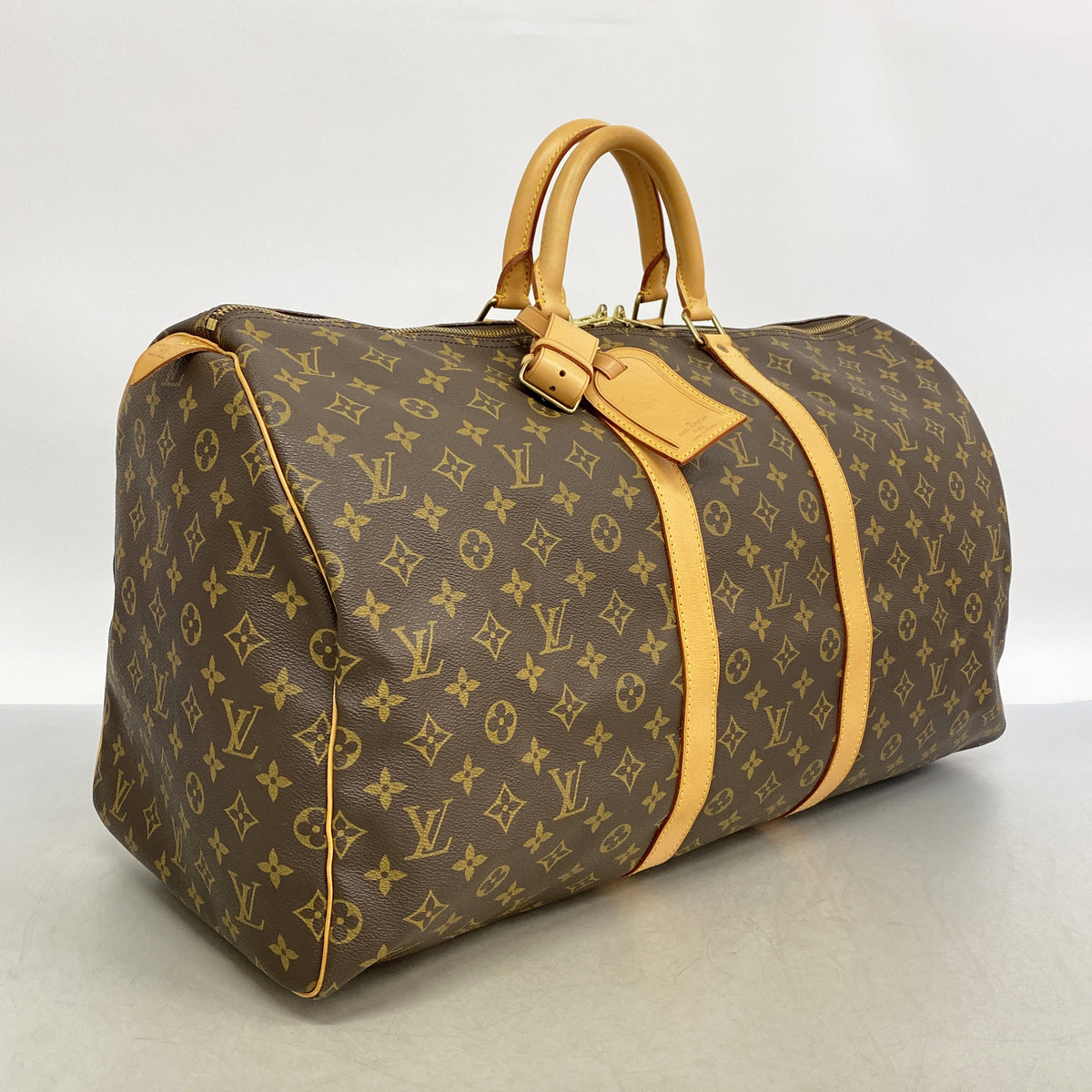 【6ia0888】ルイヴィトン ボストンバッグ モノグラム キーポル55 M41424 ブラウン【中古】メンズ レディース ユニセックス