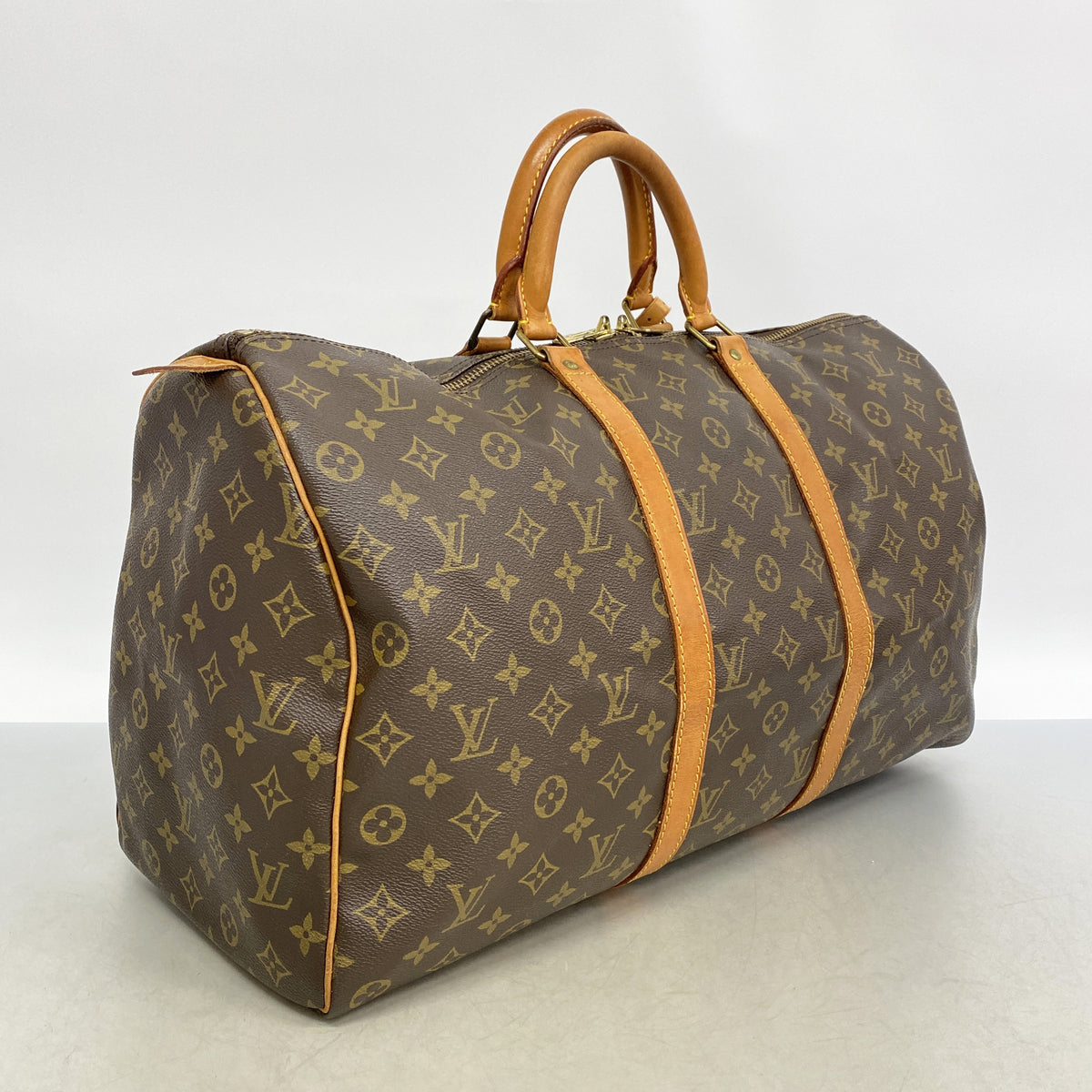 【6ia0910】ルイヴィトン ボストンバッグ モノグラム キーポル50 M41426 ブラウン【中古】メンズ レディース ユニセックス