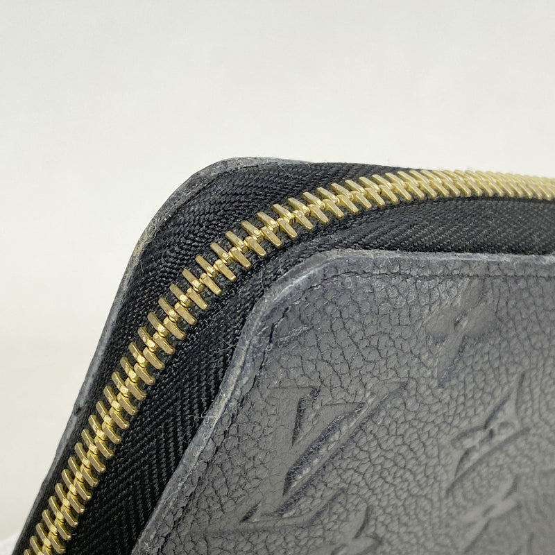 【6ia0916】ルイヴィトン 長財布 モノグラム・アンプラント ジッピーウォレット M60571 ノワール【中古】レディース
