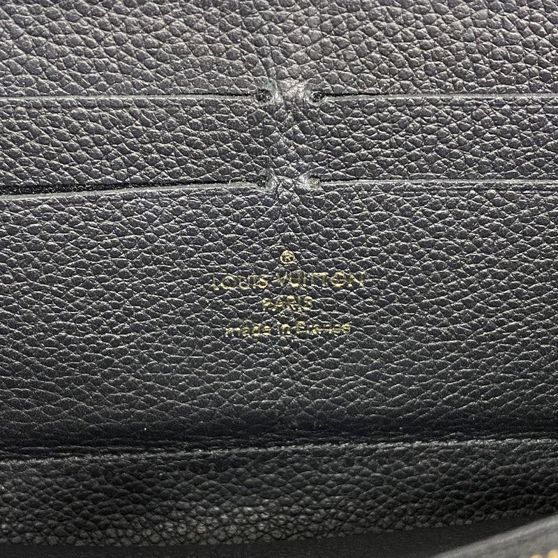 【6ia0916】ルイヴィトン 長財布 モノグラム・アンプラント ジッピーウォレット M60571 ノワール【中古】レディース