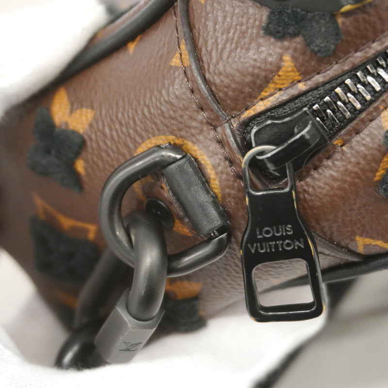 【6ia0927】ルイヴィトン ショルダーバッグ モノグラム・タフタージュ ミニソフトトランク M68970 ブラウン ブラック【中古】メンズ