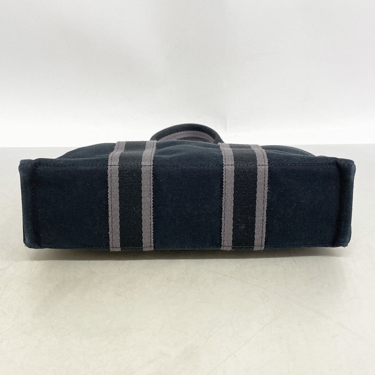 【6ia0929】エルメス ハンドバッグ フールトゥPM キャンバス ブラック シルバー金具【中古】レディース