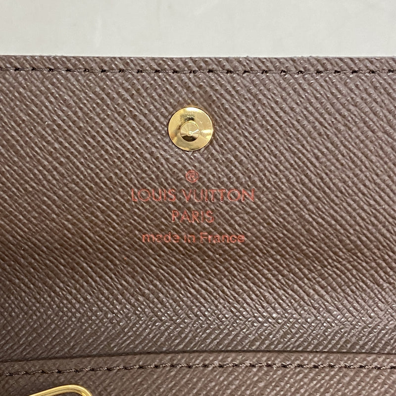 【6ia0932】ルイヴィトン キーケース ダミエ ミュルティクレ4 N62631 エベヌ【中古】レディース
