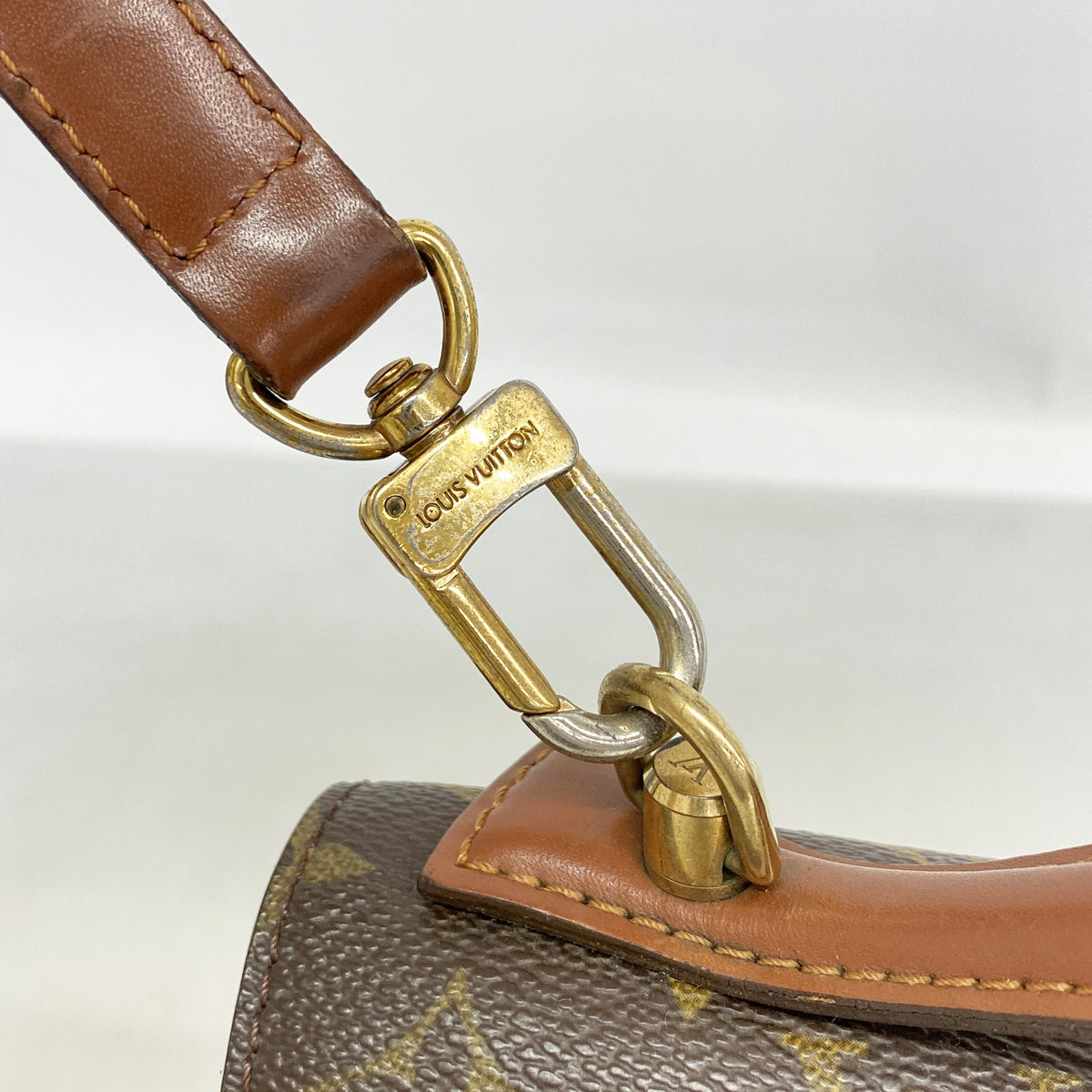 【6ia0951】ルイヴィトン ハンドバッグ モノグラム モンソー28 M51185 ブラウン 2wayバッグ【中古】レディース