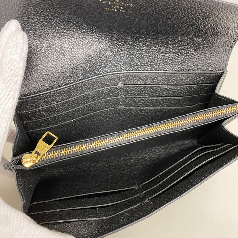 【6ia0953】ルイヴィトン 長財布 モノグラム・アンプラント ポルトフォイユサラ M61182 ノワール【中古】レディース