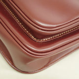 【6ia0972】カルティエ ショルダーバッグ マスト レザー ボルドー ゴールド金具【中古】レディース