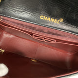 【6ia0985】シャネル ショルダーバッグ マトラッセ チェーンショルダー ラムスキン ブラック ゴールド金具【中古】レディース