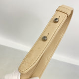 【6ia0988】シャネル ショルダーバッグ ボーイシャネル チェーンショルダー シェブロン キャビアスキン ベージュ シルバー金具【中古】レディース