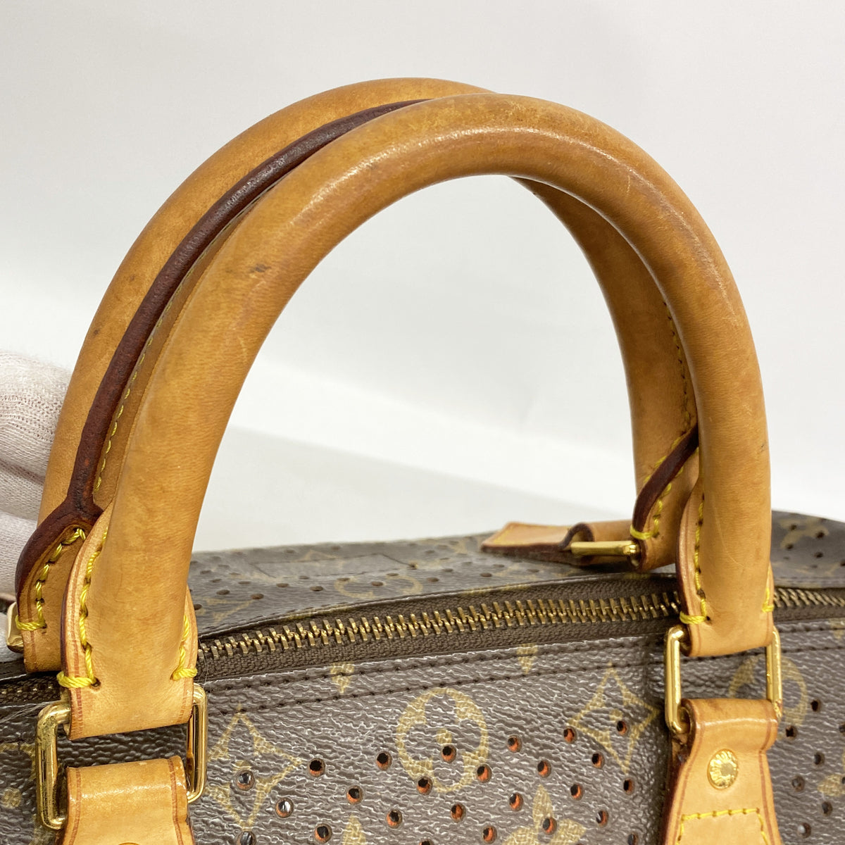 【6ia0991】ルイヴィトン ハンドバッグ モノグラム・ペルフォ スピーディ30 M95182 オランジュ【中古】レディース